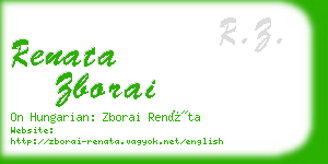 renata zborai business card